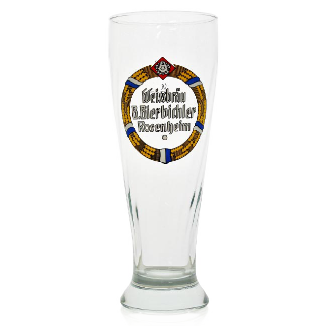 B. Bierbichler Rosenheim Weißbierglas